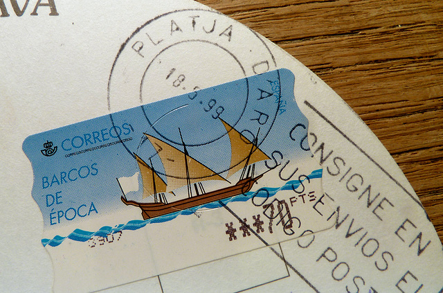 Spanish franking label of 70 ₧ Spanish franking label of 70 ₧