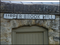 Upper Brook Hill street sign