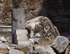 Cornice Fragment in the Forum of Julius Caesar in Rome, July 2012