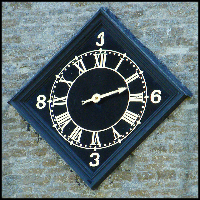 one-handed church clock