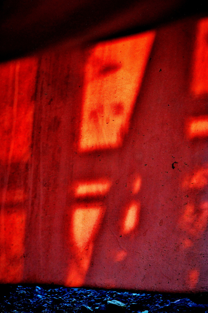 Shadows on the side of a boat