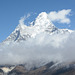 Khumbu, Ama Dablam (6814m) in Clouds