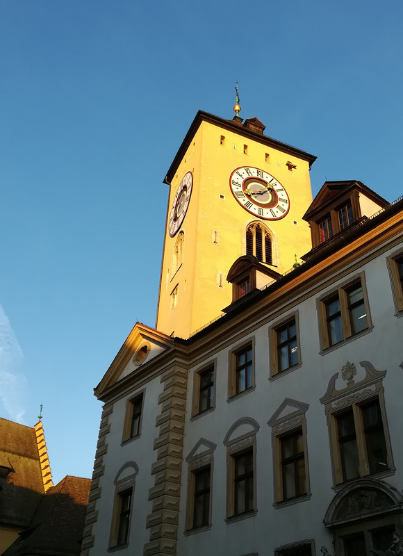 sunny city hall tower this morning