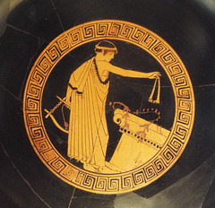 Detail of a Red-Figure Kylix Attributed to the Brygos Painter in the Getty Villa, June 2016