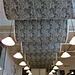 'Marigold' printed textile draped from the ceiling 'Marigold' printed textile draped from the ceiling