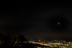 der Sternenhimmel über Lugano ... see on black background ... and P.i.P. (© Buelipix)