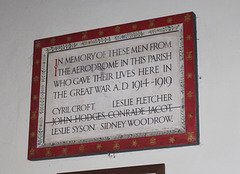 War Memorial, St Nicholas' Church, Curdworth, Warwickshire