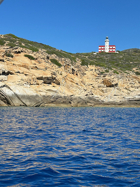 The lighthouse from the sea.