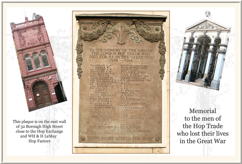 Hop Trade memorial 32 Borough High St