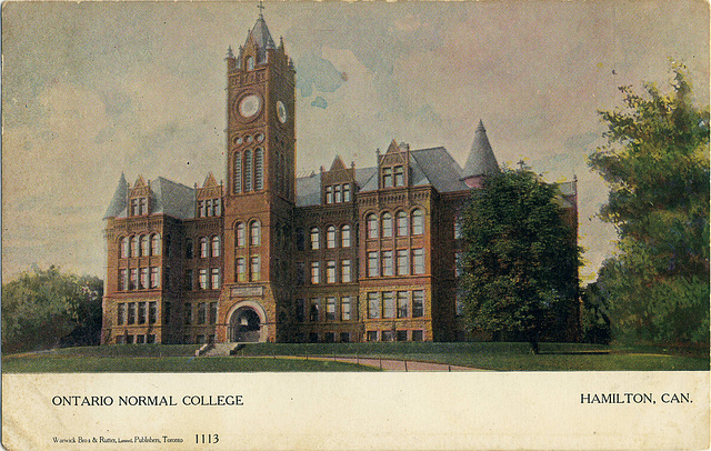 6126. Ontario Normal College, Hamilton, Can.