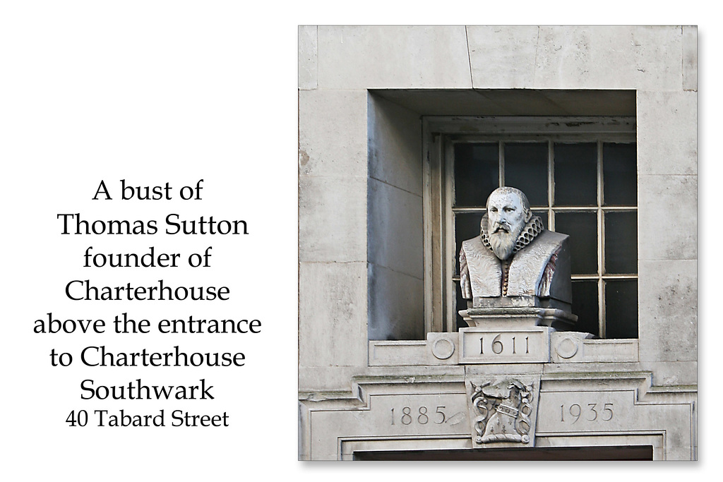 Thomas Sutton's bust Charterhouse in Southwark - 10.2.2009