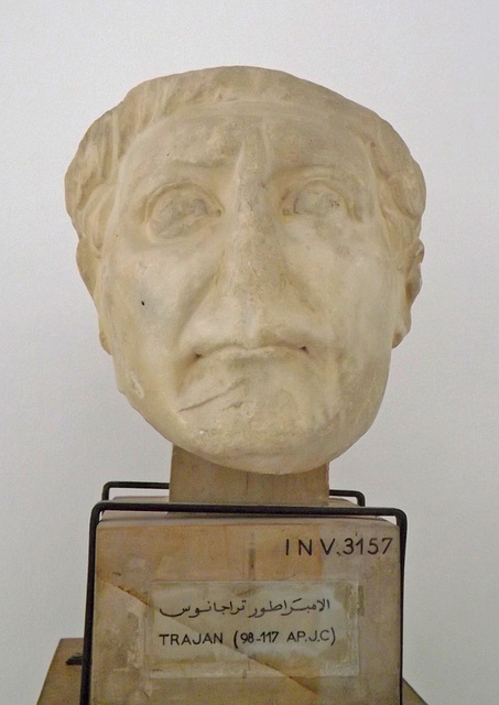 Portrait of Trajan from Thuburbo Majus in the Bardo Museum, June 2014