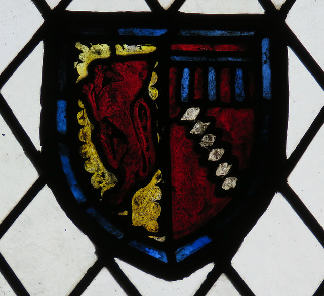 berry pomeroy church, devon  , c15 glass  heraldry (2)