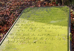 Memorial to Elizabeth, Rachel & William Jessop, Wentworth Old Church, South Yorkshire