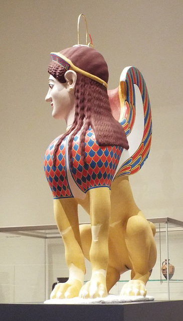 Reconstruction of a Sphinx Finial in the Metropolitan Museum of Art, December 2022