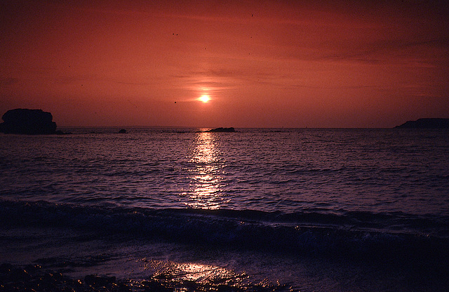 La splendeur du coucher de soleil .