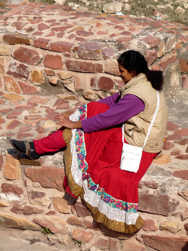 Fatepur Sikri- Lady in Red