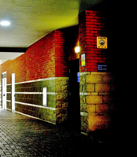 Car Parks and Tunnels. Stowell Street.