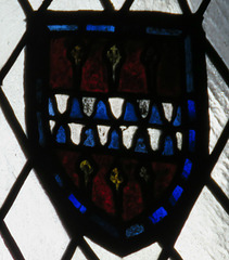 berry pomeroy church, devon  , c15 glass  heraldry (3)