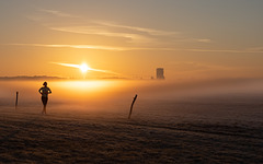 Herbstmorgen auf dem Flugfeld Tempelhof