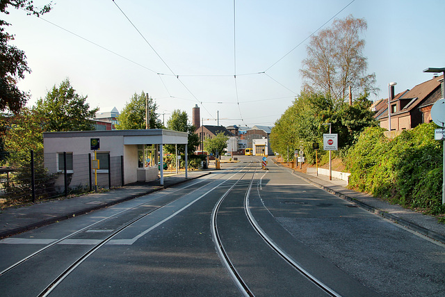 Zufahrt zum MVG-Betriebshof (Mülheim-Broich) / 19.08.2018