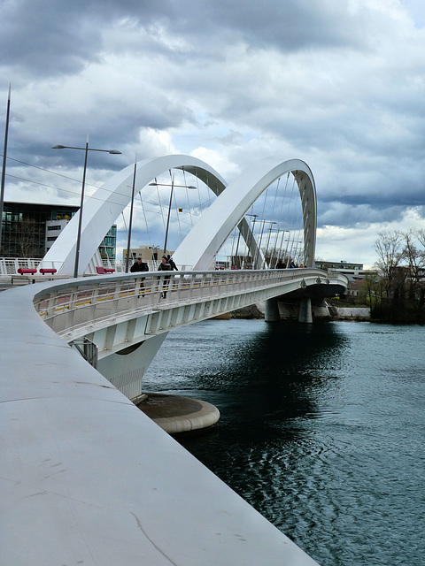 Lyon (69) Pont Raymond Barre. 10 mars 2019.