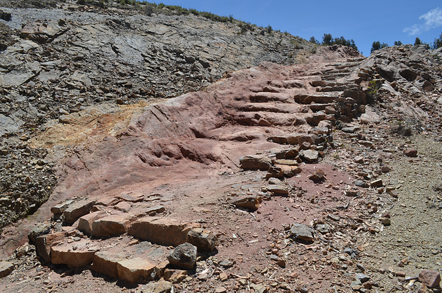 Bolivia, Titicaca Lake, Ancient Steps of Inca Road on the Island of the Sun