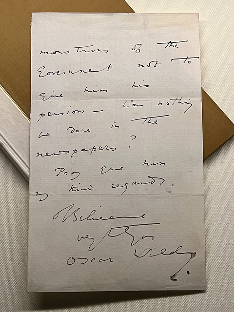 Museum Meermanno 2024 – Letter from Oscar Wilde