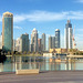 Dubai skyline at Business Bay Area, Old Town