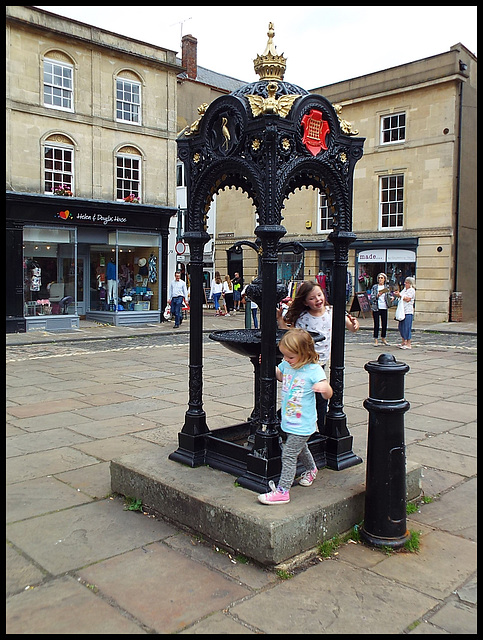 in and out the old town fountain...