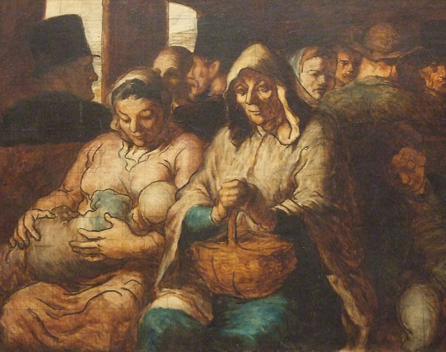 Detail of Third Class Carriage by Daumier in the Metropolitan Museum of Art, July 2011
