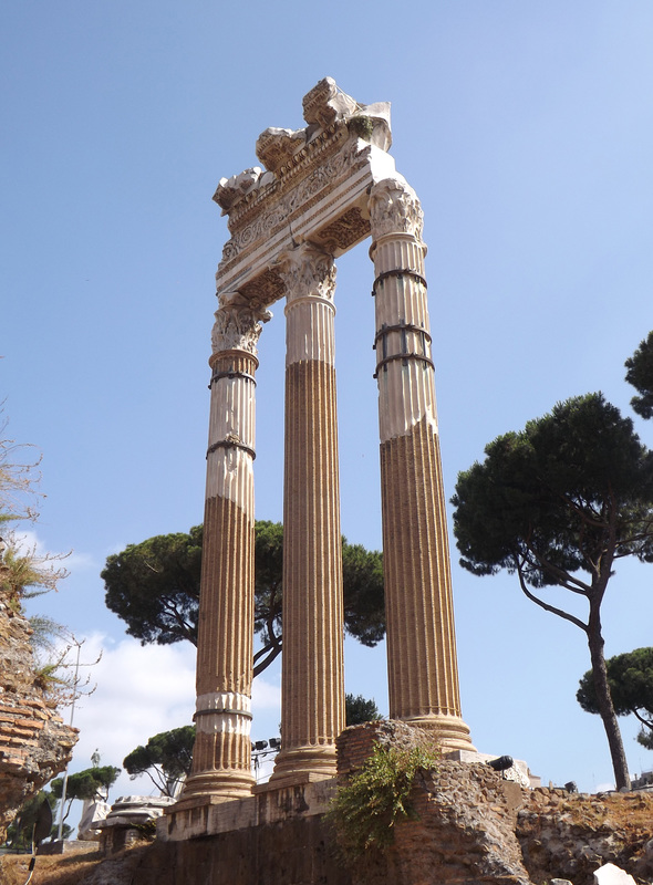 Columns of the Temple of Venus Genetrix in the Forum of Julius Caesar in Rome, July 2012