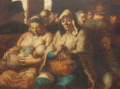 Detail of Third Class Carriage by Daumier in the Metropolitan Museum of Art, July 2011