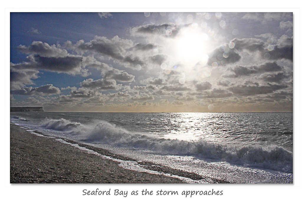 Seaford Bay as the storm approaches 28-11-2015