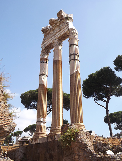 Columns of the Temple of Venus Genetrix in the Forum of Julius Caesar in Rome, July 2012