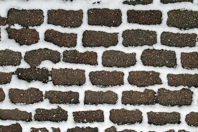 Pavers in the snow