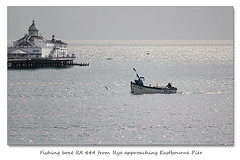 Rye fishing boat RX444 near Eastbourne Pier - 23.9.2014