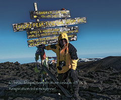 Le sommet du Kilimandjaro...