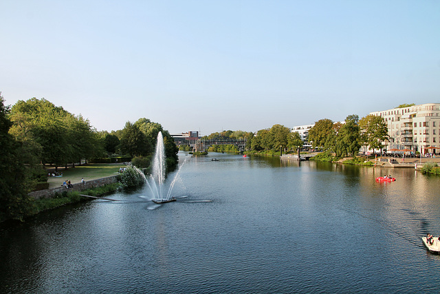 Die Ruhr von der Schlossbrücke aus (Mülheim an der Ruhr) / 19.08.2018