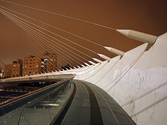 Santiago Calatrava Bridge, Jerusalem: a great harp.