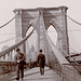 On the Brooklyn Bridge Looking toward New York City