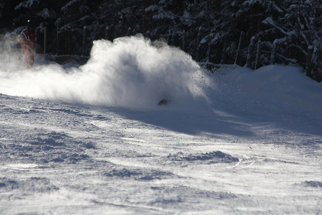 Sturz eines Snowboarders