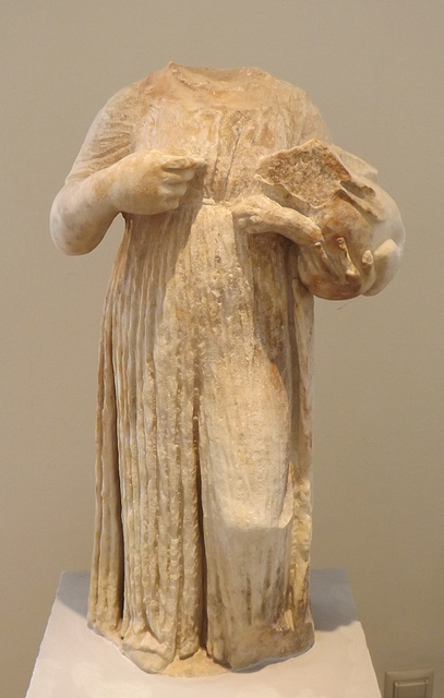 Statuette of a Girl Found Near the Ilissos River in Athens in the National Archaeological Museum of Athens, May 2014