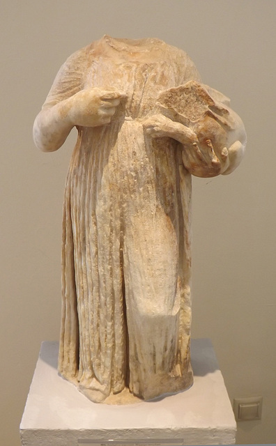 Statuette of a Girl Found Near the Ilissos River in Athens in the National Archaeological Museum of Athens, May 2014