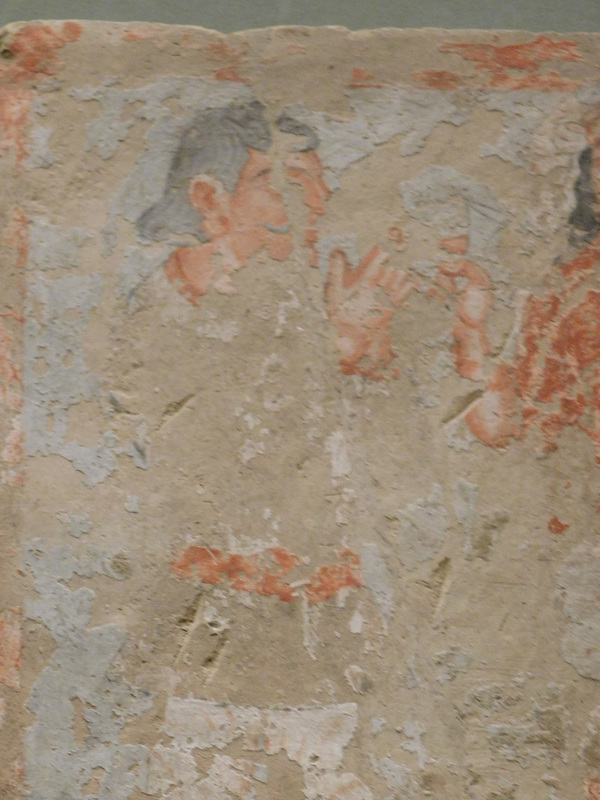 Detail of a Panel with Zeus Serapis Ohrmazd and Worshiper in the Metropolitan Museum of Art, August 2019