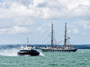 Tall Ship and Hovercraft