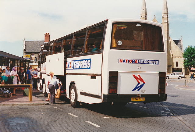 Yorkshire Traction 374 YTC (A74 YDT) at Peterborough - 15 Jul 1989