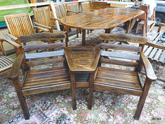 Time to revarnish all the outdoor wooden furniture...