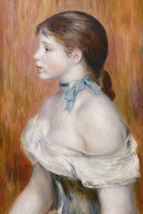 "Jeune fille au ruban bleu" (Pierre-Auguste Renoir - 1888)