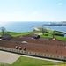Denmark, View towards the Helsingor Ferry Port from the Tower of Kronborg Castle